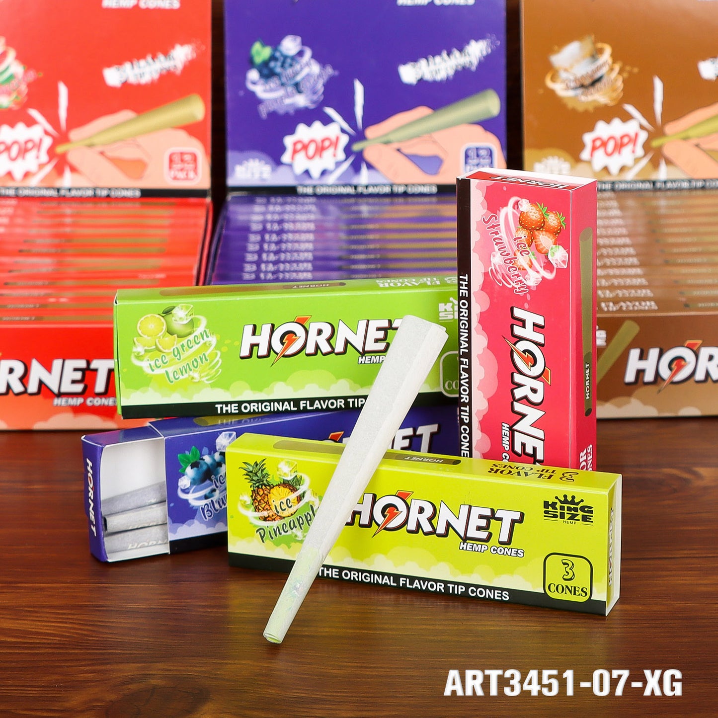 HORNET 110mm white horn tube with watermelon flavor Burst beads 12 small boxes/display box