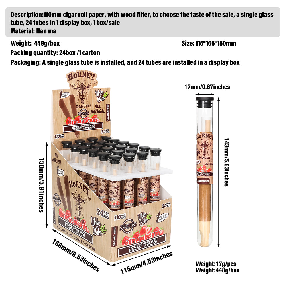 HORNET series 10MM with wood filter banana flavor 24 boxes in a box