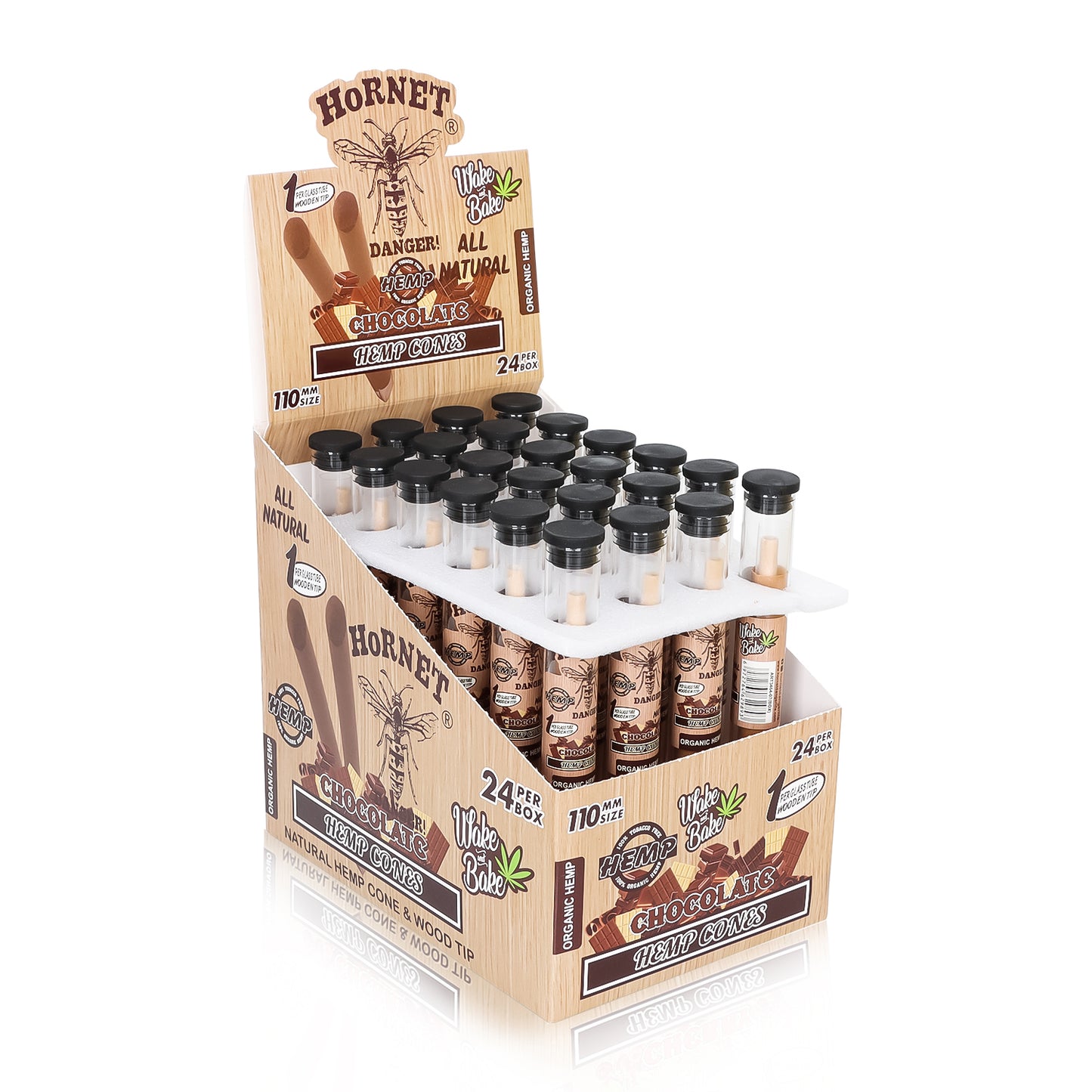 HORNET series 10MM with wood filter honey flavor 24 boxes in a box