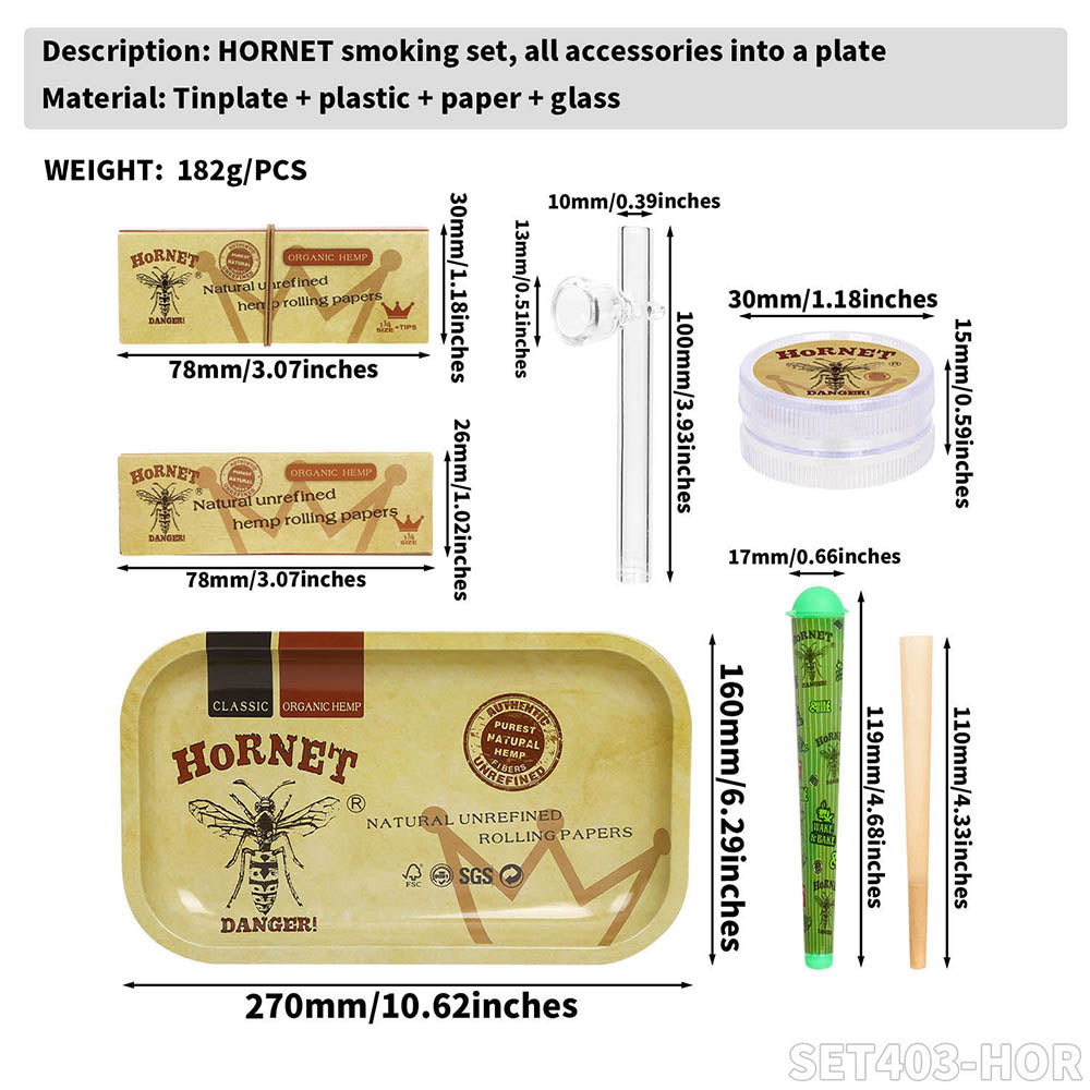 Hornet smoking set 270mm long 160mm wide