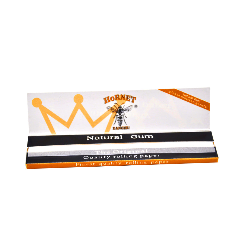HORNET King Size Slim Cigarette Rolling Papers, Organic Natural Rolling Paper, White Rolling Papers, 32 Piece / Pack 50 Pack / Box
