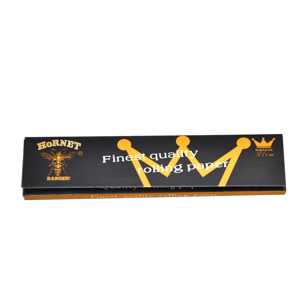 HORNET King Size Slim Cigarette Rolling Papers, Organic Natural Rolling Paper, White Rolling Papers, 32 Piece / Pack 50 Pack / Box