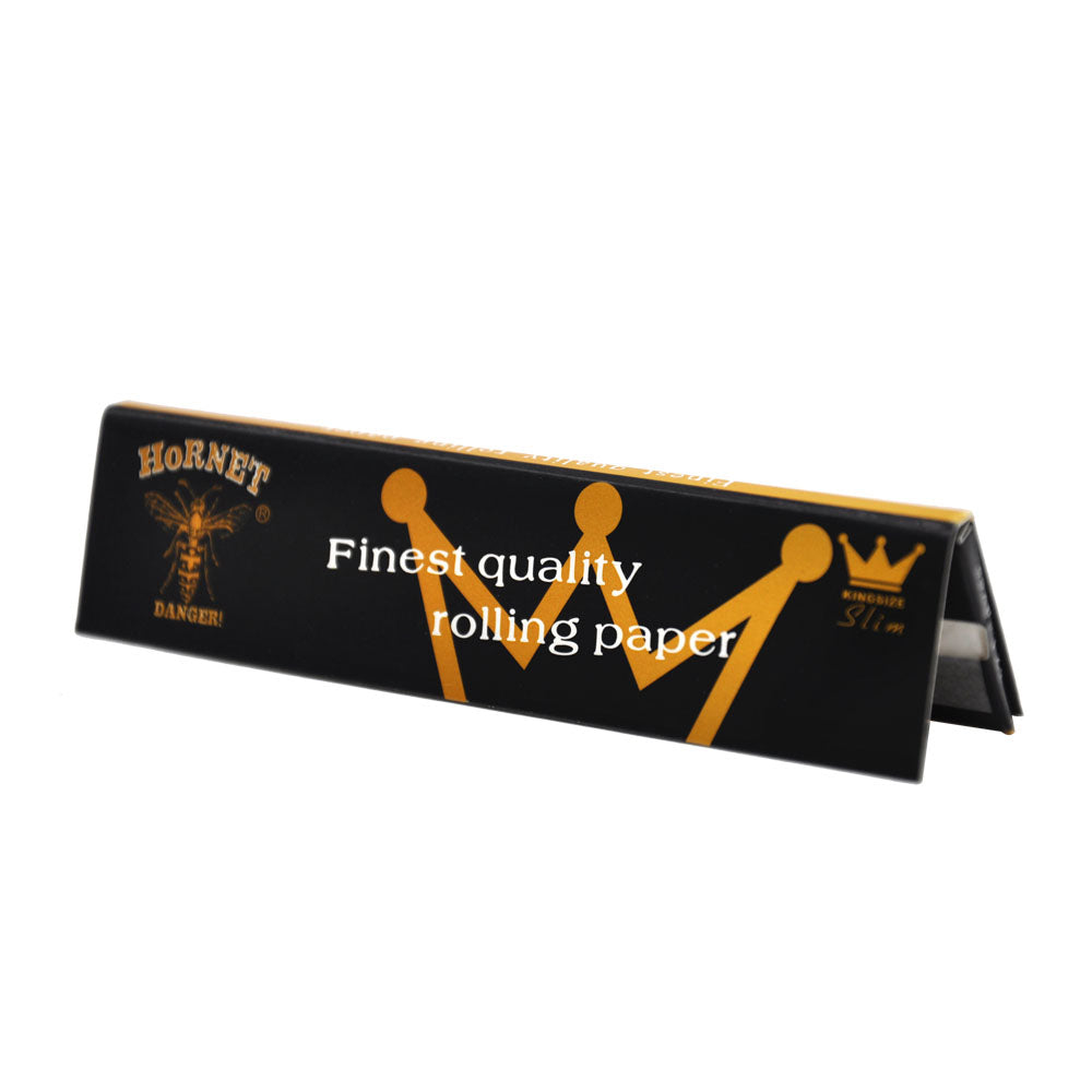 HORNET King Size Slim Cigarette Rolling Papers, Organic Natural Rolling Paper, White Rolling Papers, 32 Piece / Pack 50 Pack / Box
