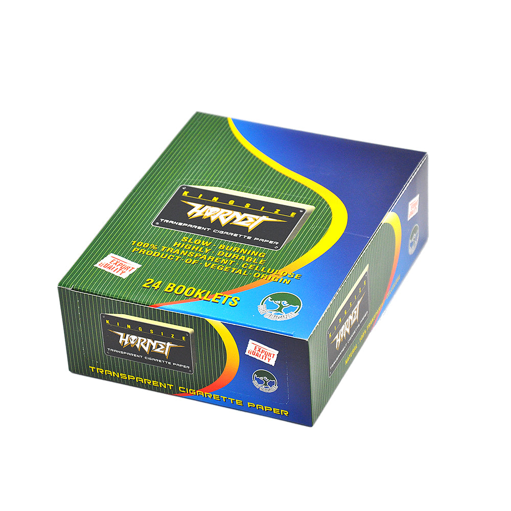 HORNET Silvery Transparent Cellulose Rolling Papers, King Size Clear Rolling Paper, 50 Pieces / Pack 24 Packs / Box