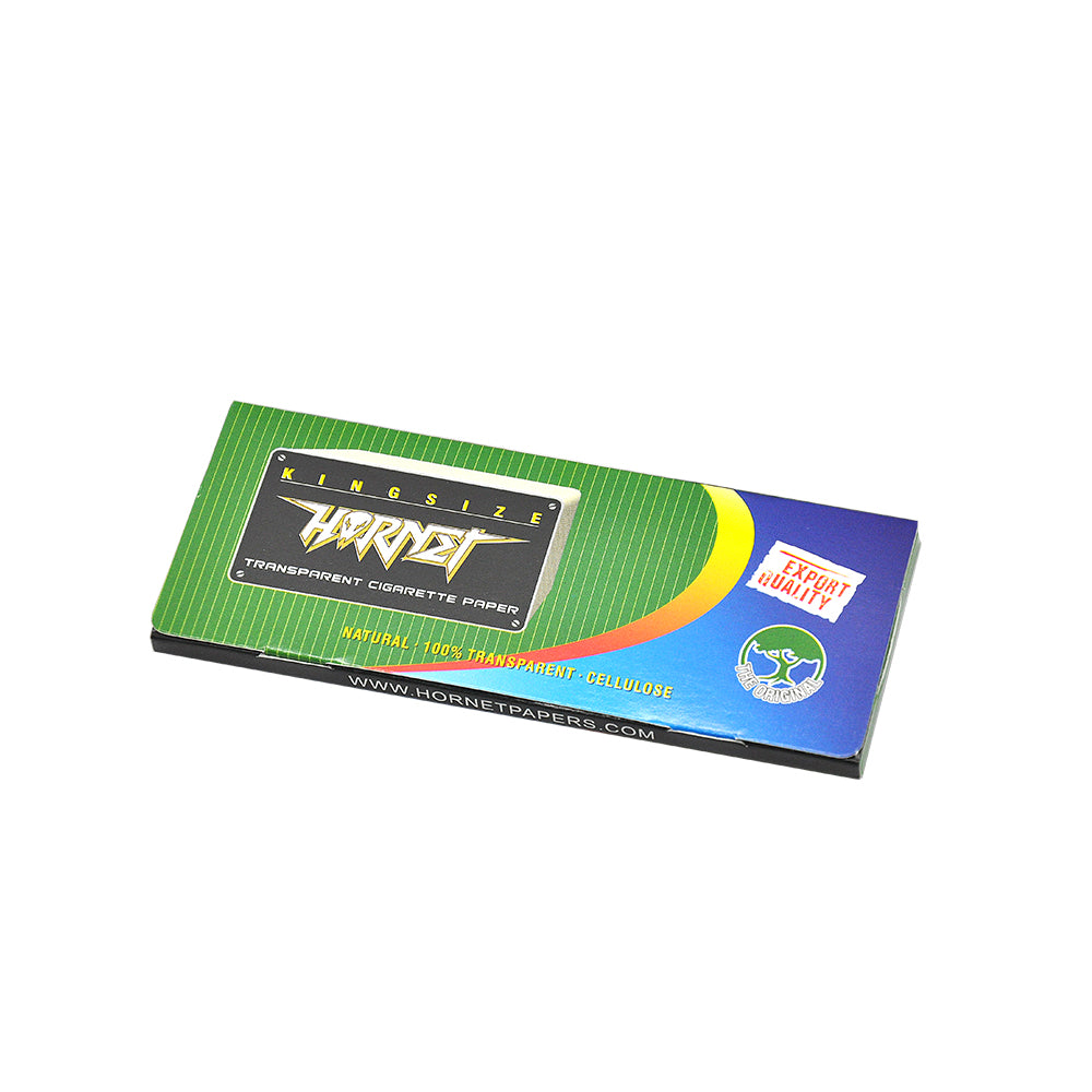 HORNET Silvery Transparent Cellulose Rolling Papers, King Size Clear Rolling Paper, 50 Pieces / Pack 24 Packs / Box