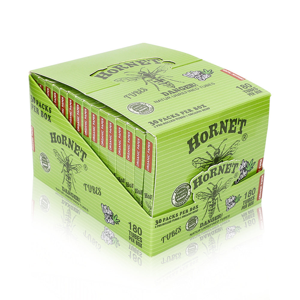 HORNET 84 mm Pre Rolled Cones, Natural Rolling Cones, Slow Burning Pre Rolled Rolling Paper, 6 PCS / Pack 30 Packs / Box