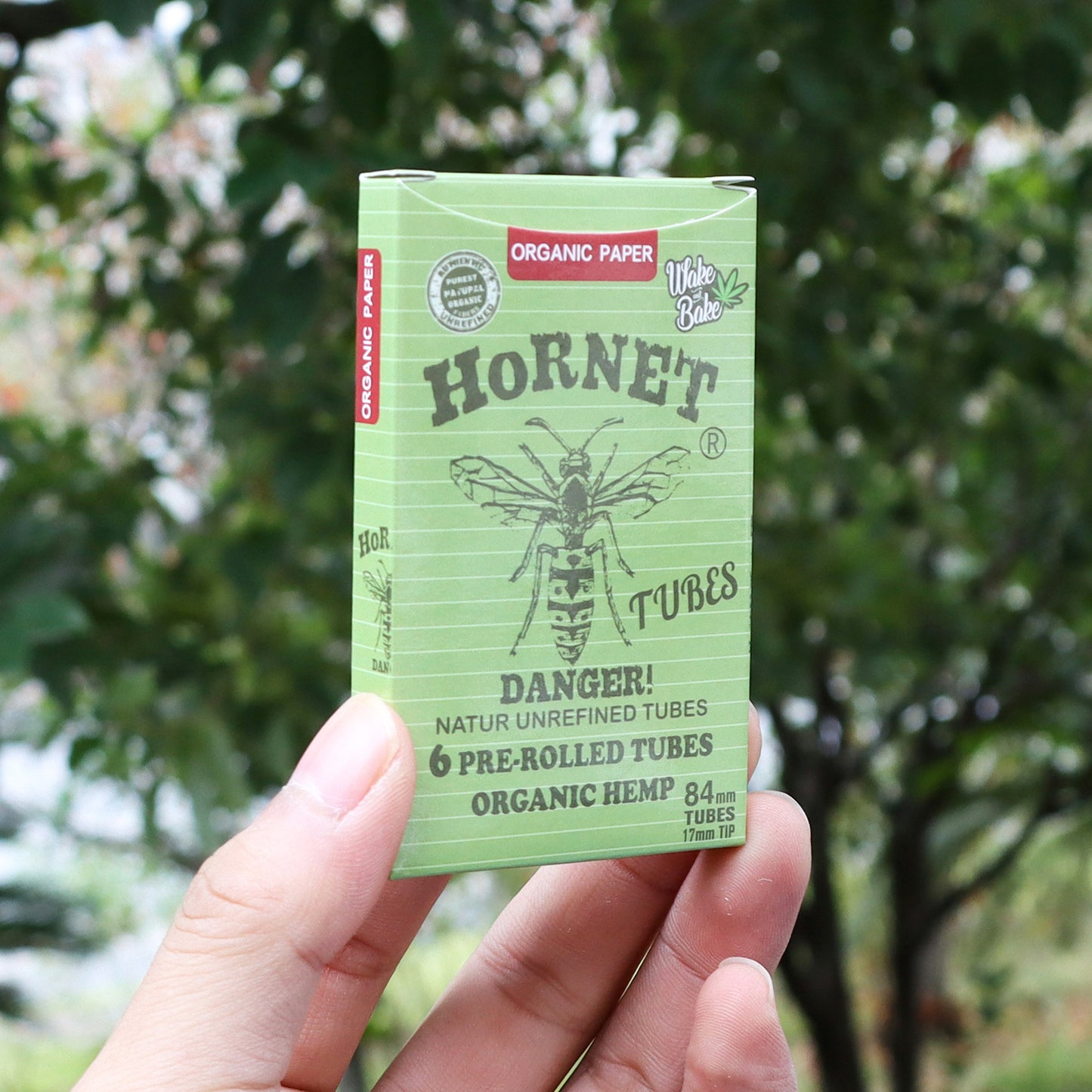 HORNET 84 mm Pre Rolled Cones, Natural Rolling Cones, Slow Burning Pre Rolled Rolling Paper, 6 PCS / Pack 30 Packs / Box