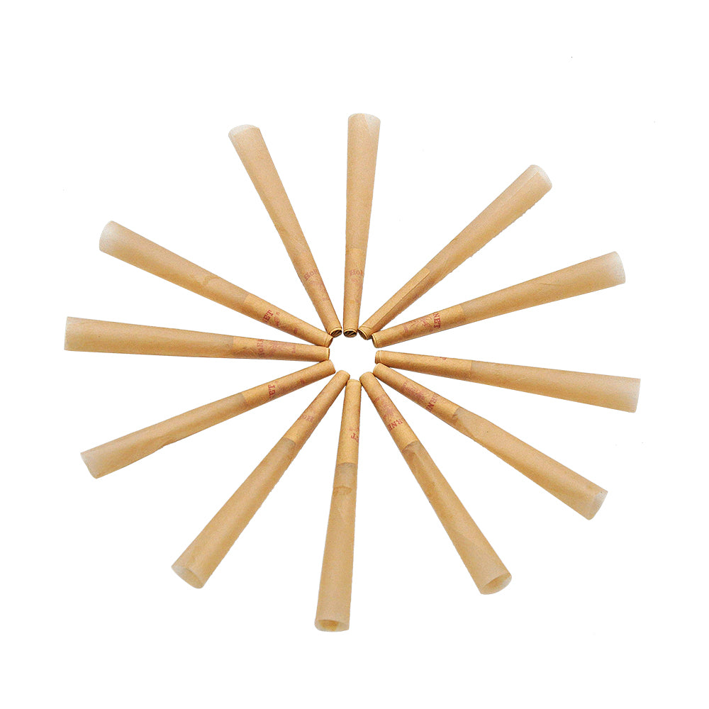 HORNET 1 1/4 Size Pre Rolled Cones, Natural Rolling Cones, Slow Burning Pre Rolled Rolling Paper, 12 PCS / Pack 24 Packs / Box