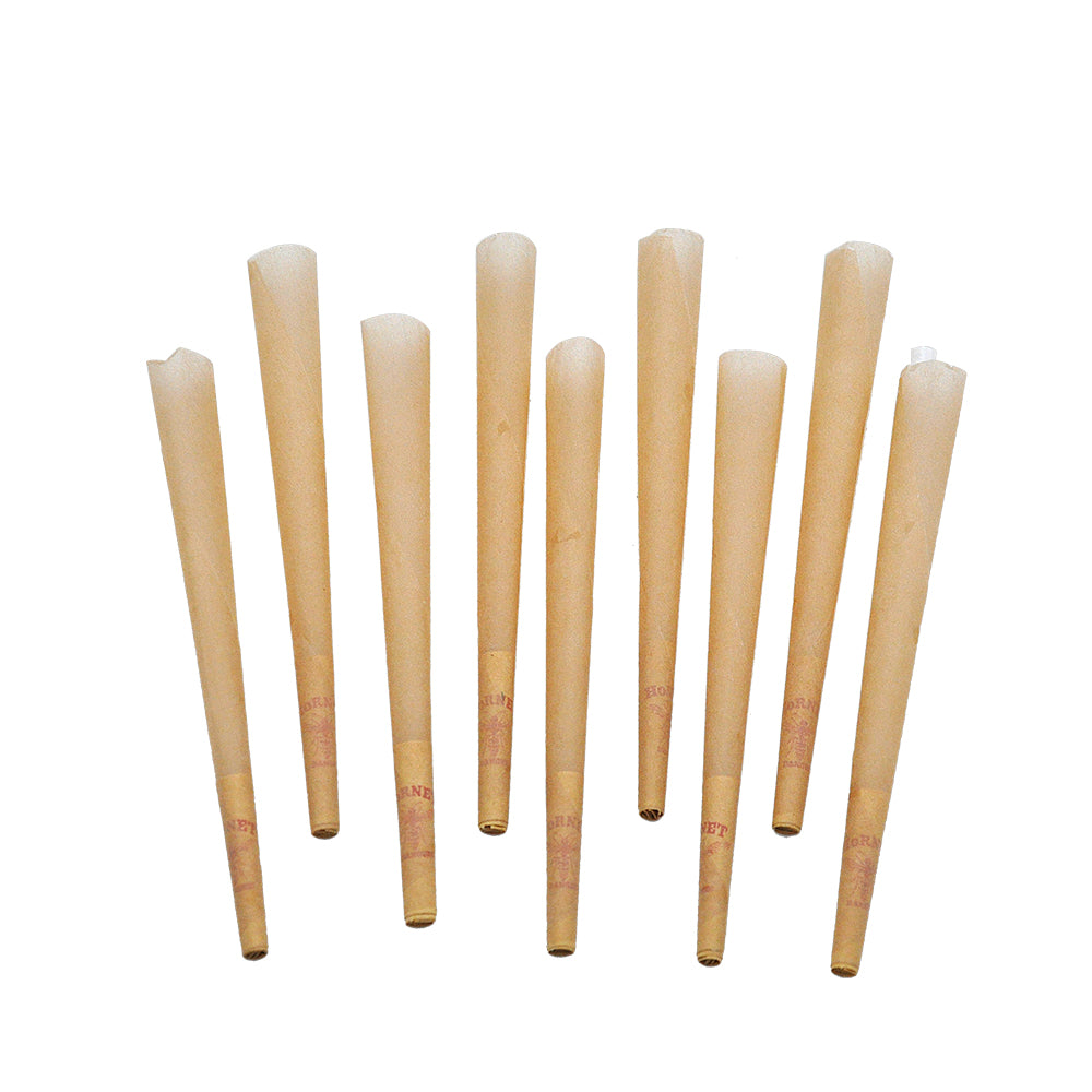 HORNET King Size Pre Rolled Cones, Natural Rolling Cones, Slow Burning Pre Rolled Rolling Paper, 9 PCS / Pack 24 Packs / Box