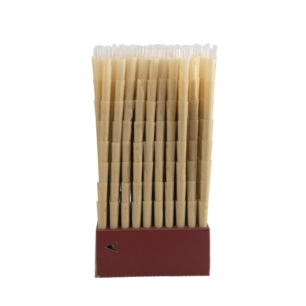 HORNET 1 1/4 Size Brown Pre Rolled Cones, Organic Pre Rolled Rolling Paper With Tips, Slow Burning Pre Rolled Cones, 800 PCS / Box