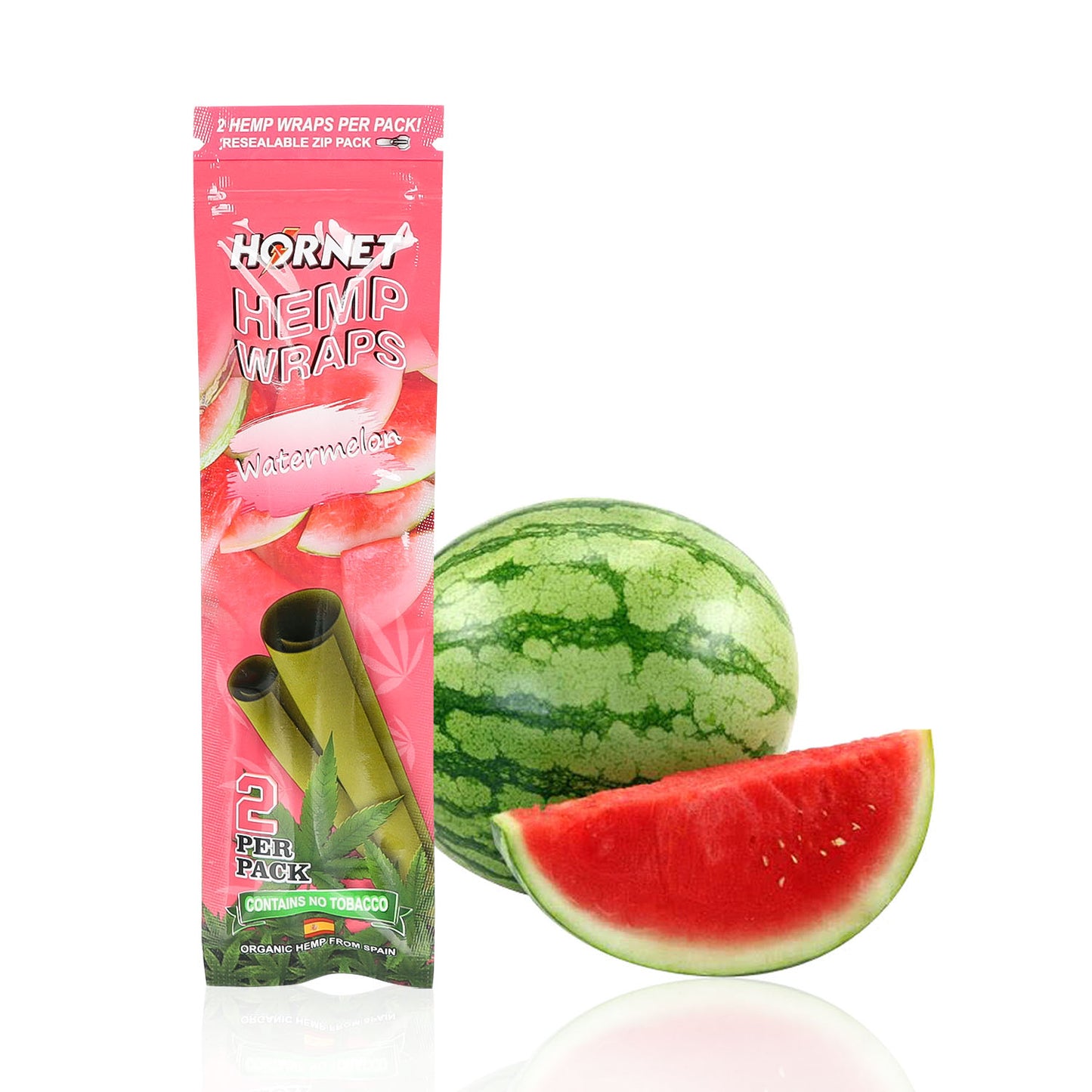 Hornet Watermelon Flavoured Hemp Blunt Wraps 30 Hemp Wraps Per Box