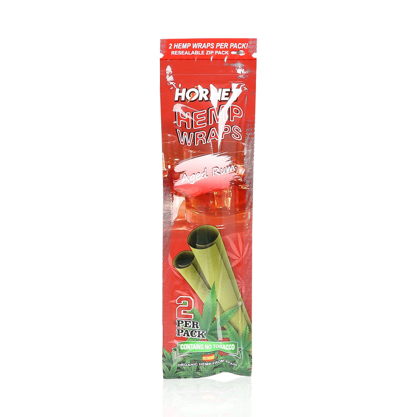 Hornet Rum Flavoured Hemp Blunt Wraps 30 Hemp Wraps Per Box