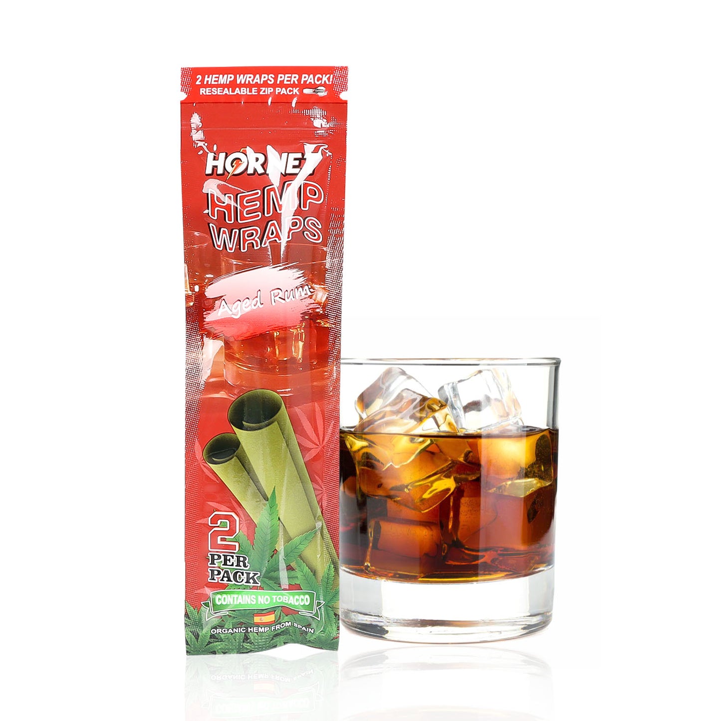 Hornet Rum Flavoured Hemp Blunt Wraps 30 Hemp Wraps Per Box