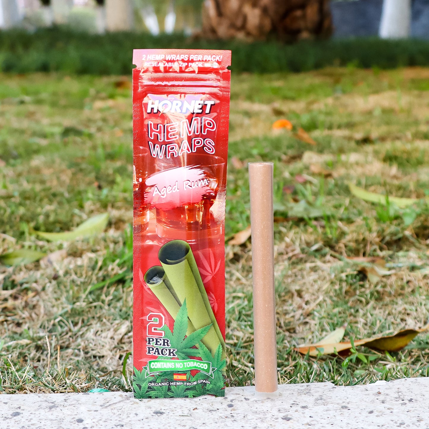 Hornet Rum Flavoured Hemp Blunt Wraps 30 Hemp Wraps Per Box
