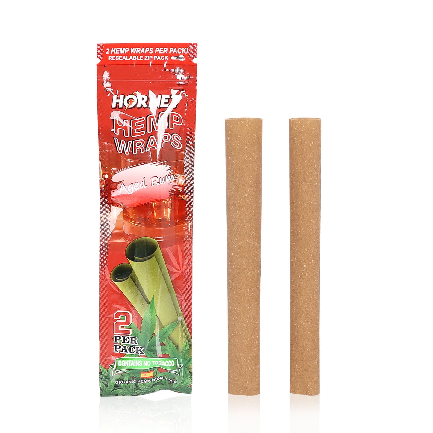 Hornet Rum Flavoured Hemp Blunt Wraps 30 Hemp Wraps Per Box