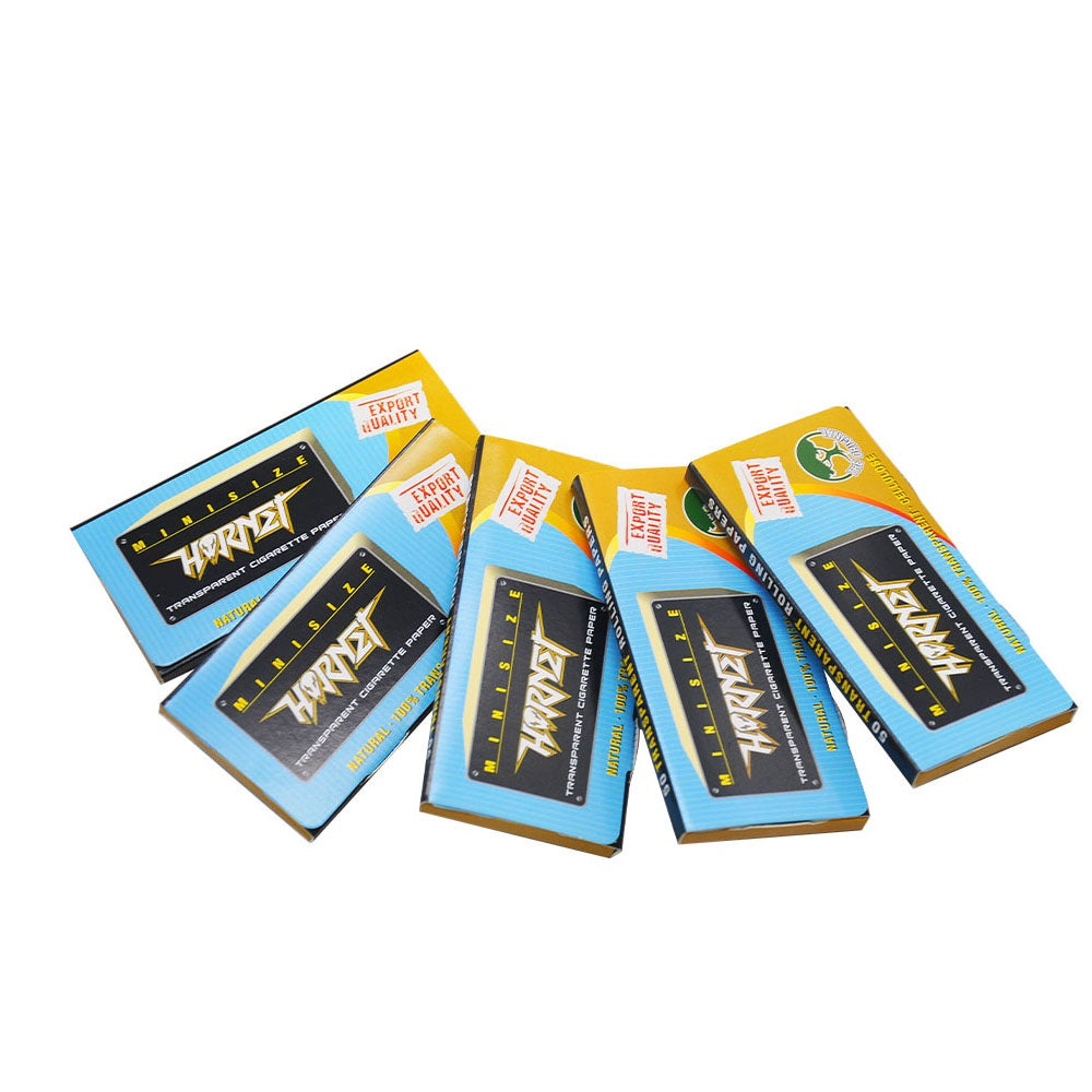 HORNET Gold Transparent Cellulose Rolling Papers, 1 1/4 Size Clear Rolling Paper, 50 Pieces / Pack 48 Packs / Box