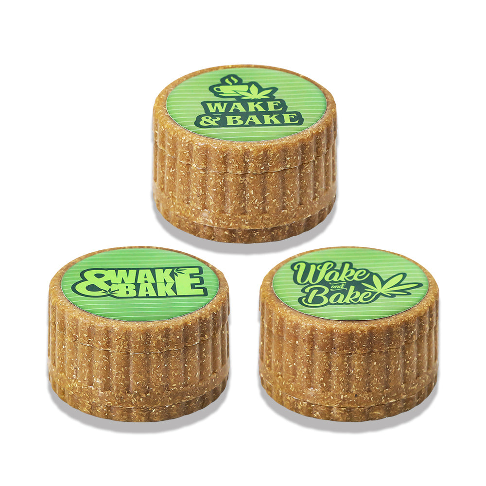 HORNET Biodegradable Plastic Herb Grinder, 3 Layers Ø 63 Size Plant Fiber Grinder, Portable Smoker Grinder, 12 PCS / Box