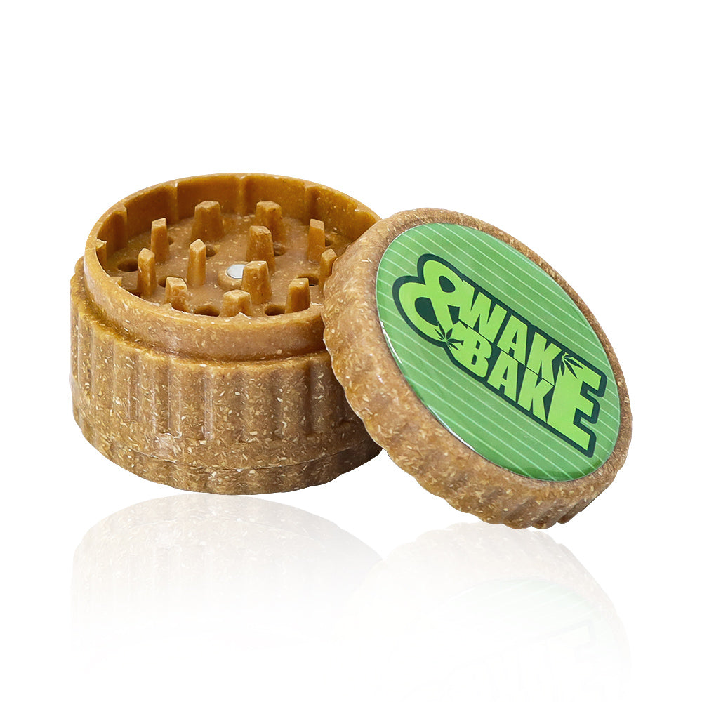 HORNET Biodegradable Plastic Herb Grinder, 3 Layers Ø 63 Size Plant Fiber Grinder, Portable Smoker Grinder, 12 PCS / Box