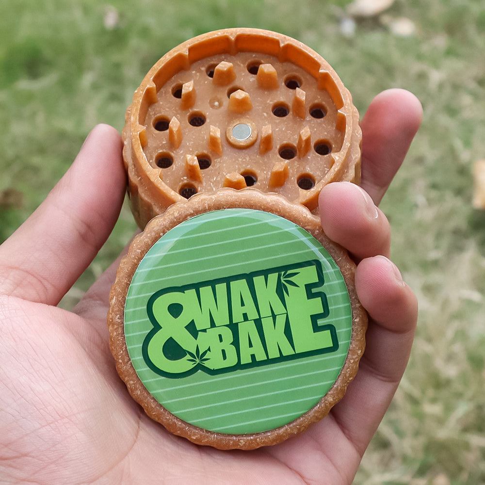 HORNET Biodegradable Plastic Herb Grinder, 3 Layers Ø 63 Size Plant Fiber Grinder, Portable Smoker Grinder, 12 PCS / Box