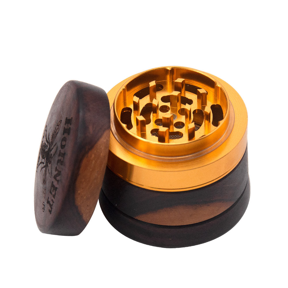 HORNET Rosewood Herb Grinder, 4 Lay Ø 60 Tobacco Grinder, Noble Weed Grinder with Gift Box