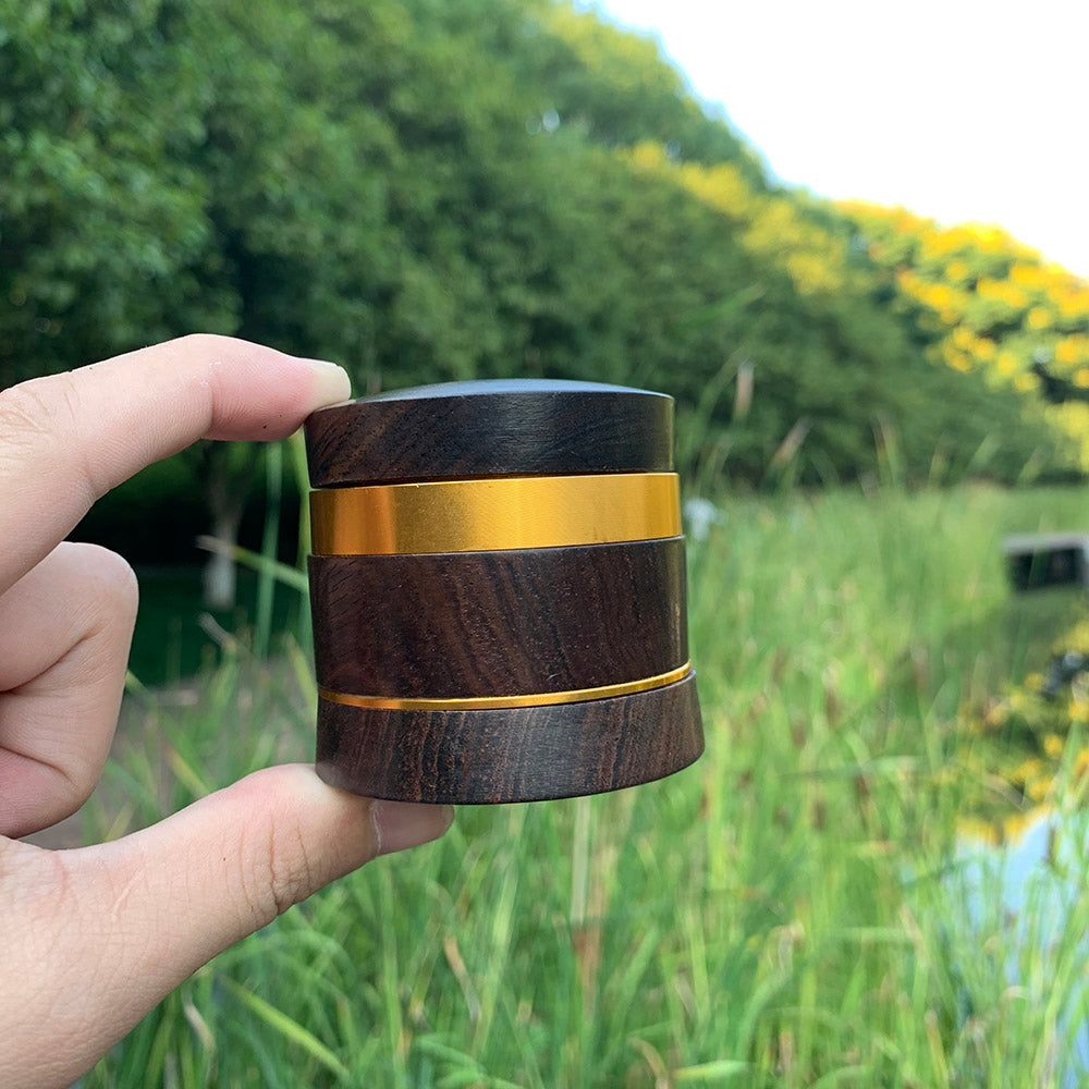 HORNET Rosewood Herb Grinder, 4 Lay Ø 60 Tobacco Grinder, Noble Weed Grinder with Gift Box