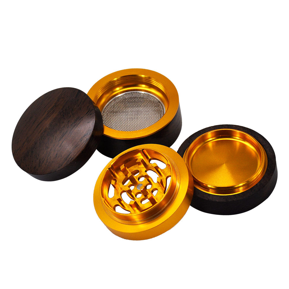 HORNET Rosewood Herb Grinder, 4 Lay Ø 60 Tobacco Grinder, Noble Weed Grinder with Gift Box