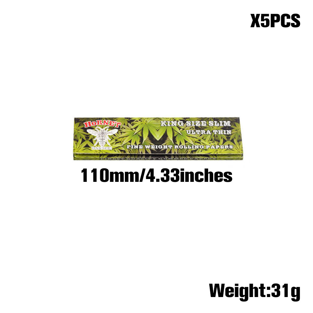 HORNET Leaf Painting Rolling Paer, King Size Slim Cigarette Rolling Paper, Slow Buring Rolling Papers, 32 PCS / Pack 50 Packs / Box