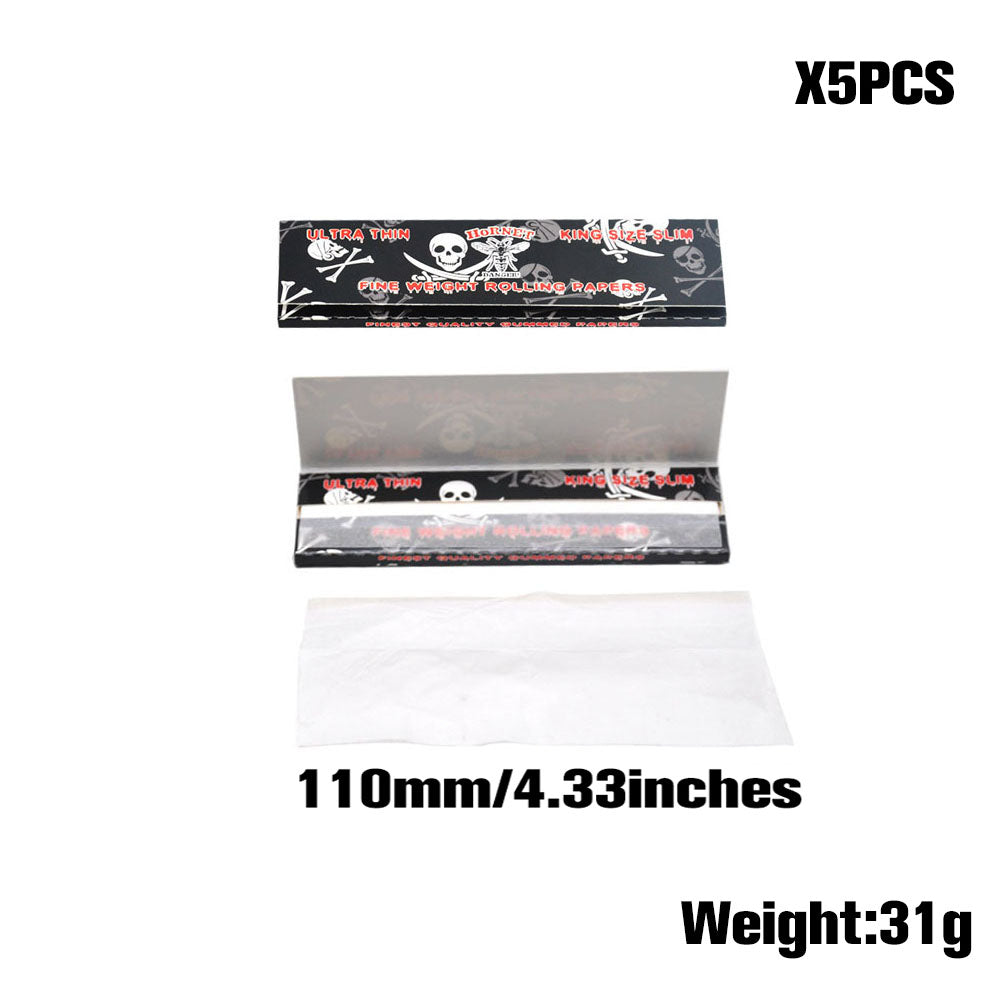 HORNET Skull Painting Rolling Paer, King Size Slim Cigarette Rolling Paper, Slow Buring Rolling Papers, 32 PCS / Pack 50 Packs / Box