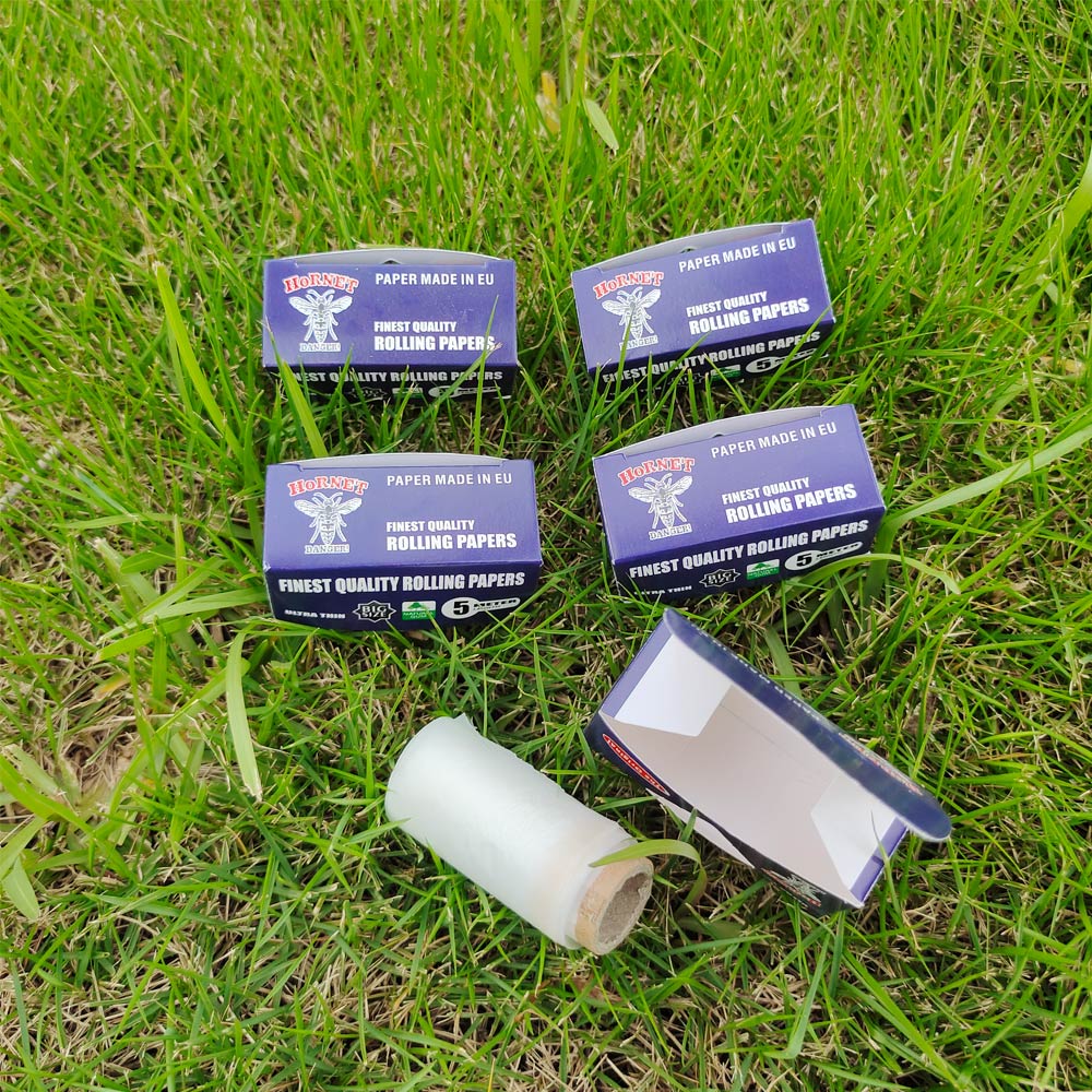 HORNET Blue Style Rolling Paper Rolls, 5 m Free Rolling Papers, Organic Rolling Paper Rolls, 24 PCS / Box