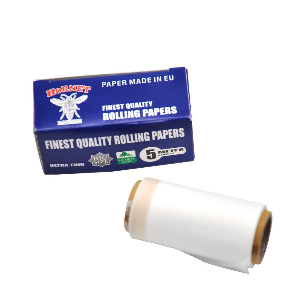 HORNET Blue Style Rolling Paper Rolls, 5 m Free Rolling Papers, Organic Rolling Paper Rolls, 24 PCS / Box