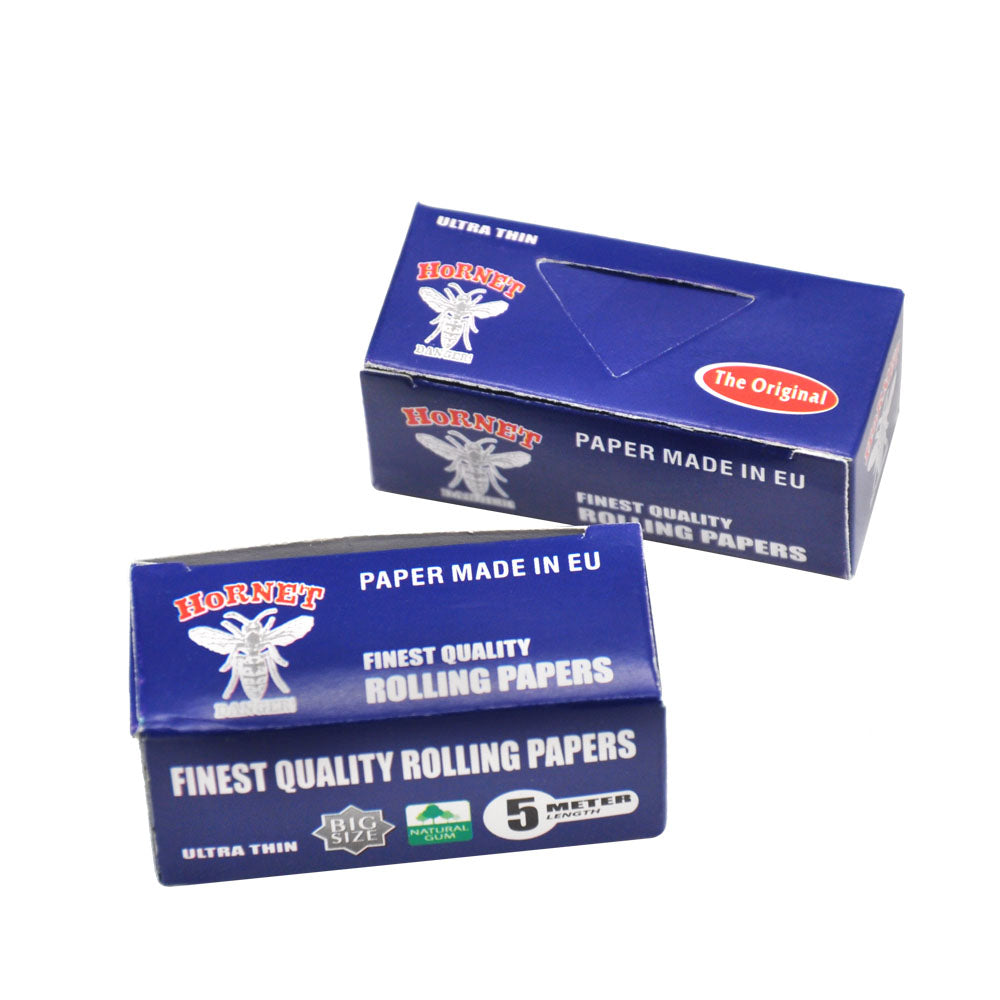 HORNET Blue Style Rolling Paper Rolls, 5 m Free Rolling Papers, Organic Rolling Paper Rolls, 24 PCS / Box
