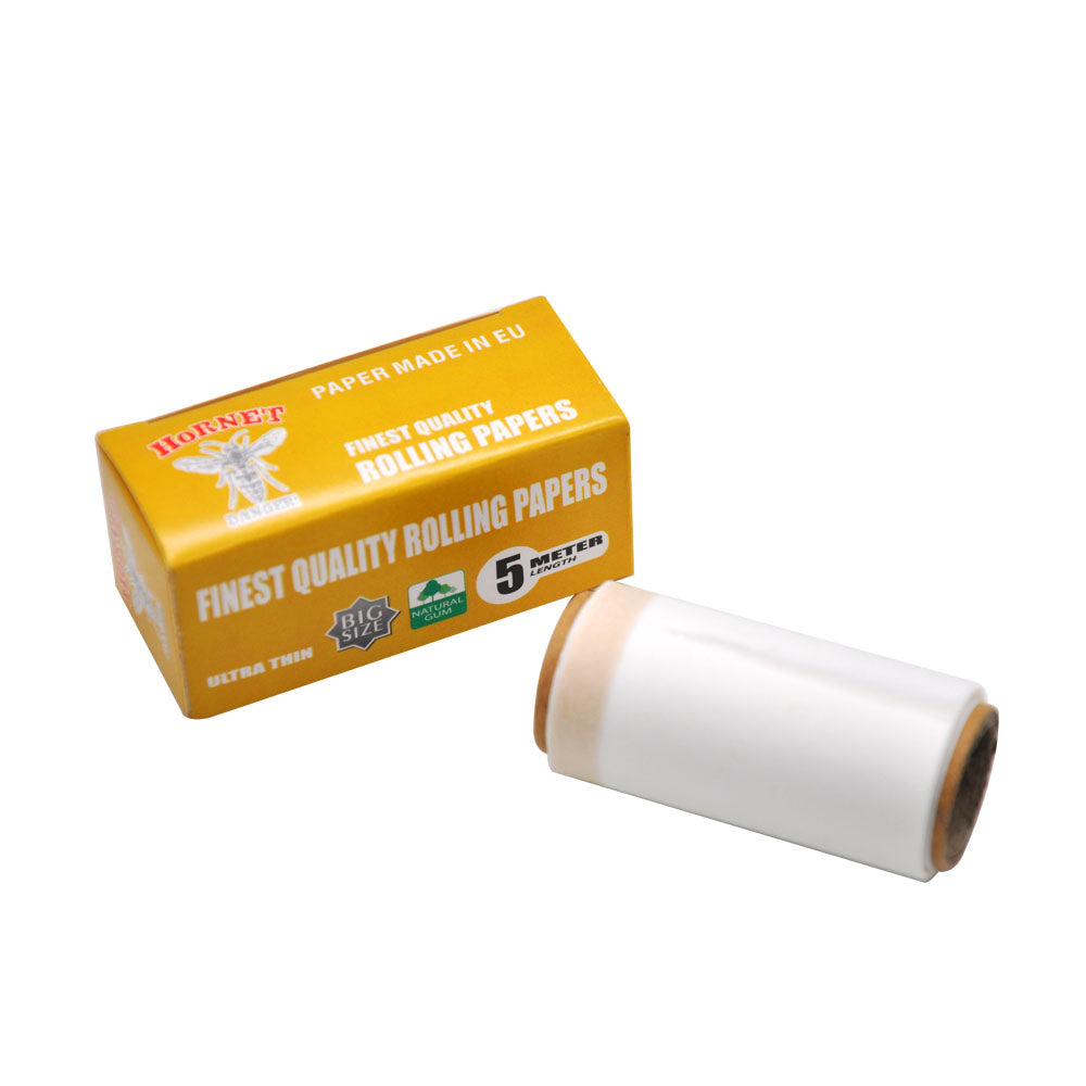 HORNET Yellow Style Rolling Paper Rolls, 5 m Free Rolling Papers, Organic Rolling Paper Rolls, 24 PCS / Box