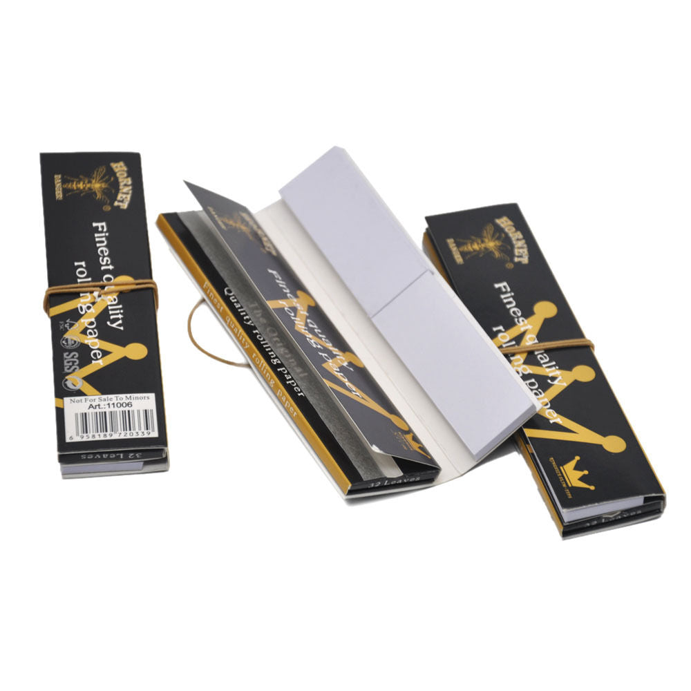 HORNET King Size Rolling Papers With Rolling Tips, Slim White Rolling Paper, 32 PCS / Pack 24 Pack / Box