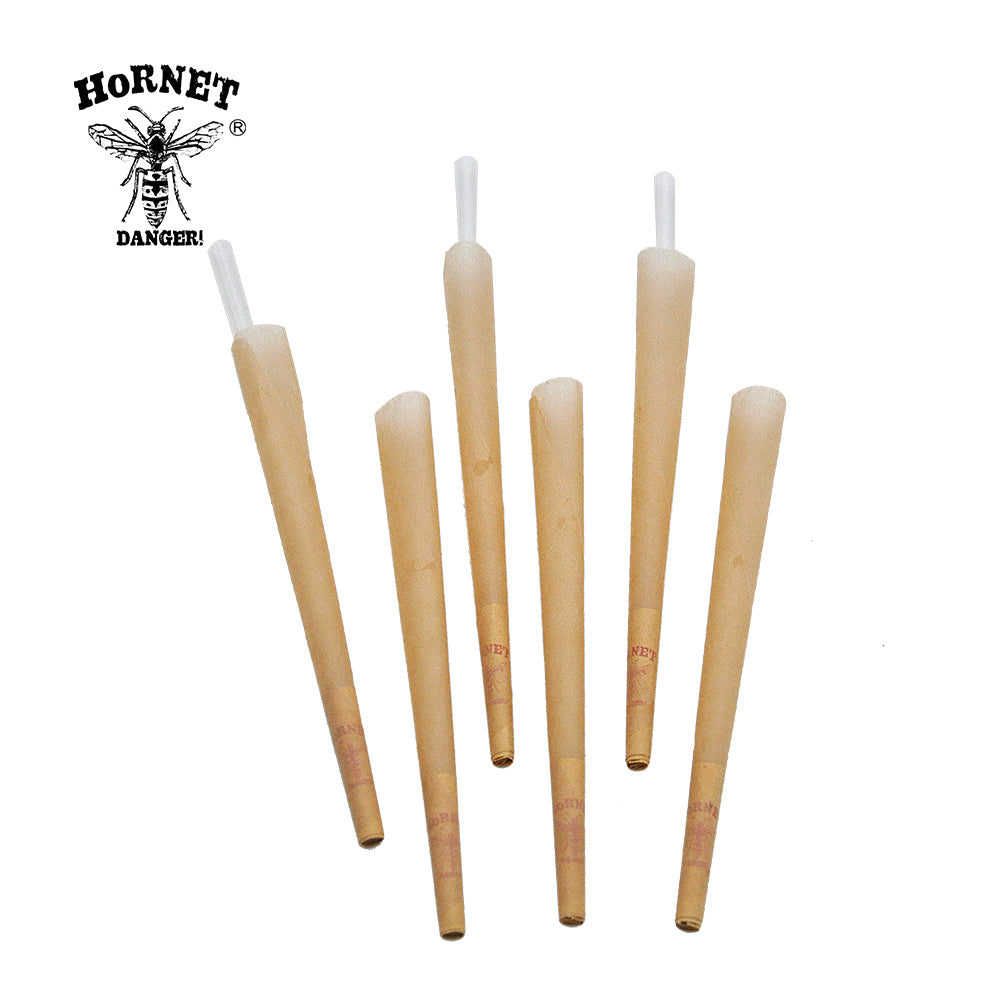 HORNET King Size Pre Rolled Cones, Natural Rolling Cones, Slow Burning Pre Rolled Rolling Paper, 6 PCS / Pack 24 Packs / Box