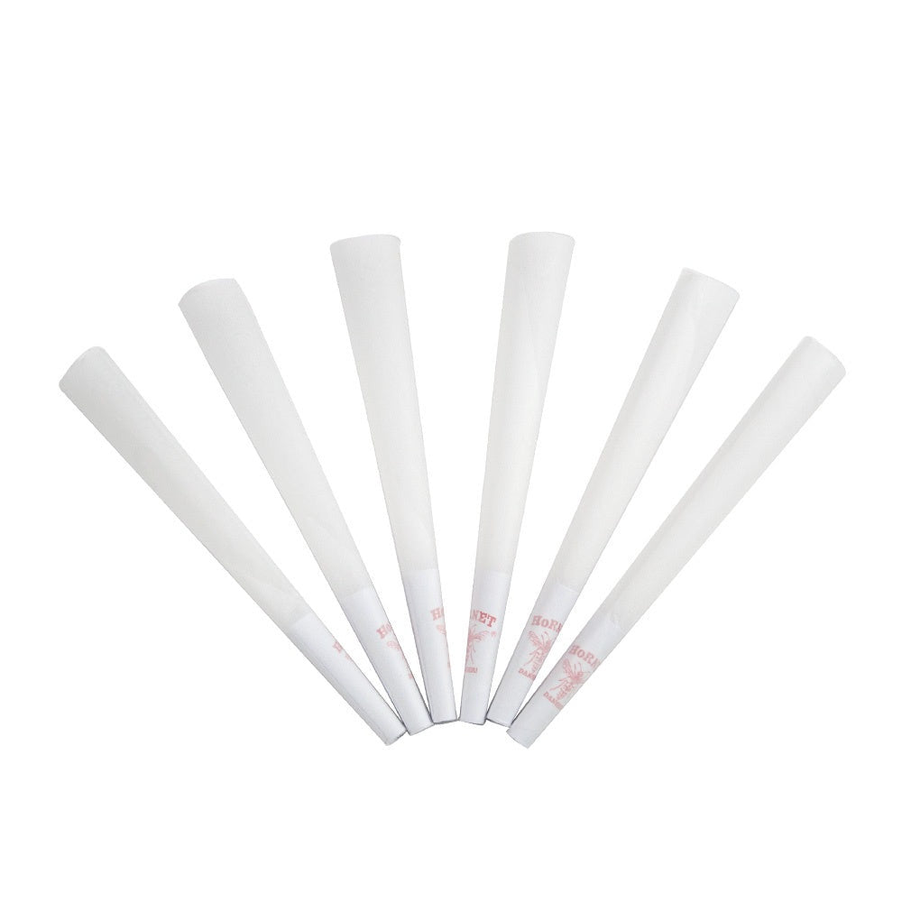 HORNET King Size White Pre Rolled Cones, Organic Pre Rolled Rolling Paper With Tips, Slow Burning Pre Rolled Cones, 800 PCS / Box