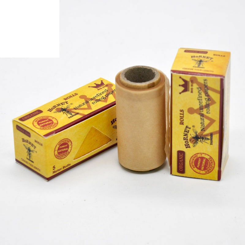 HORNET 5 m Free Rolling Papers, Organic Brown Rolling Paper, 24 PCS / Box