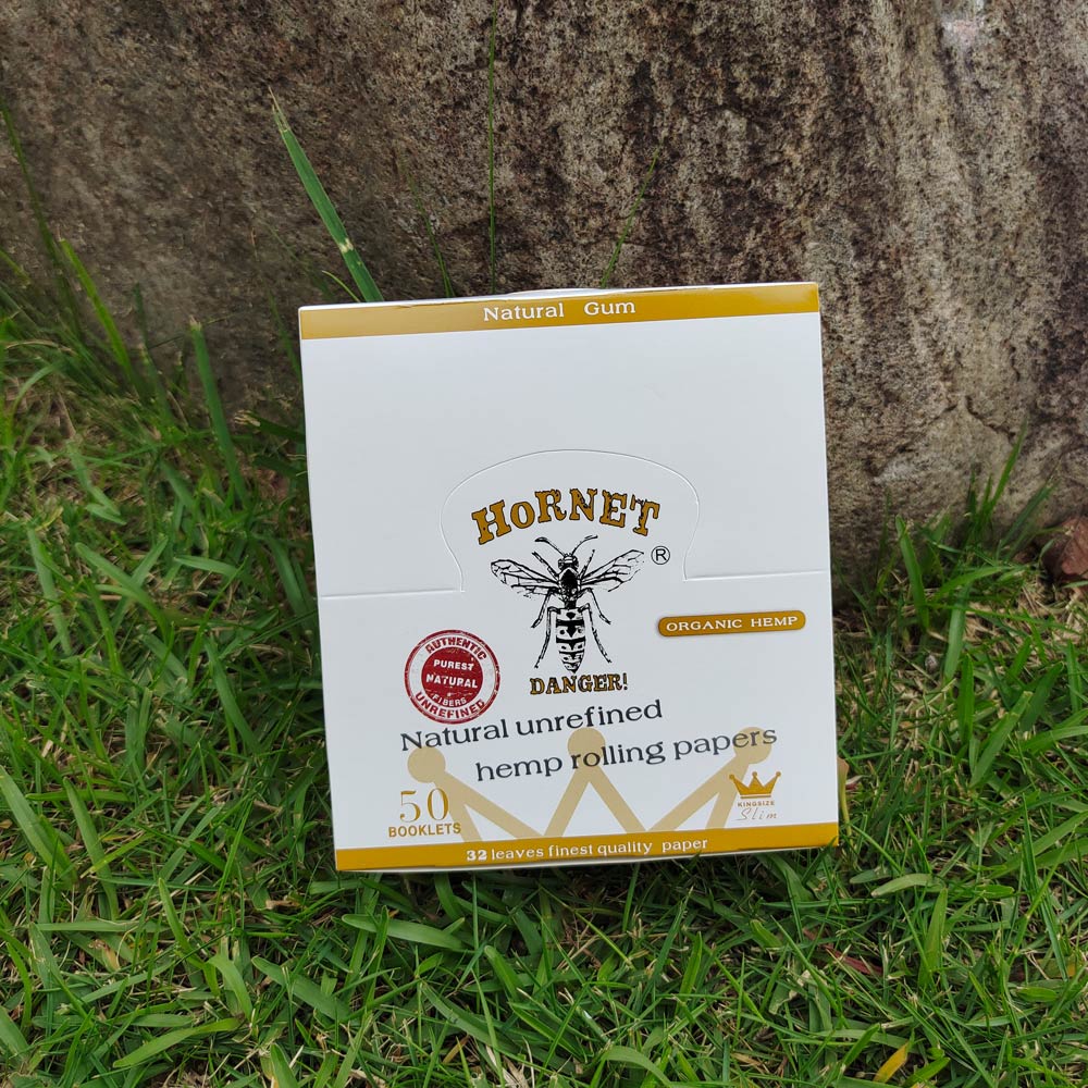 HORNET King Size Slim Cigarette Rolling Papers, Organic Natural Rolling Paper, White Rolling Papers, 32 Piece / Pack 50 Pack / Box 的副本