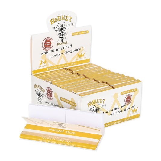 HORNET King Size Rolling Papers With Rolling Tips, Slim White Rolling Paper, 32 PCS / Pack 24 Pack / Box