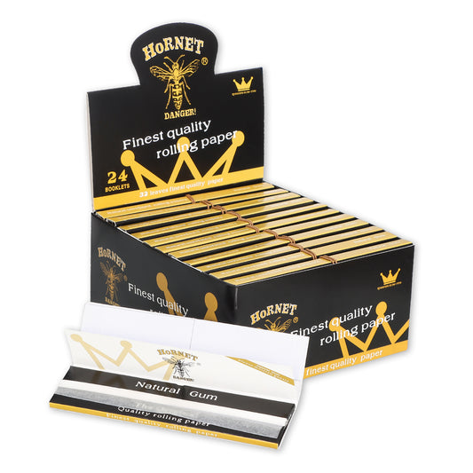 HORNET King Size Rolling Papers With Rolling Tips, Slim White Rolling Paper, 32 PCS / Pack 24 Pack / Box