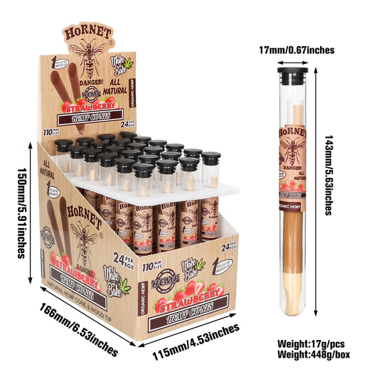HORNET series 10MM with wood filter honey flavor  24 boxes in a box