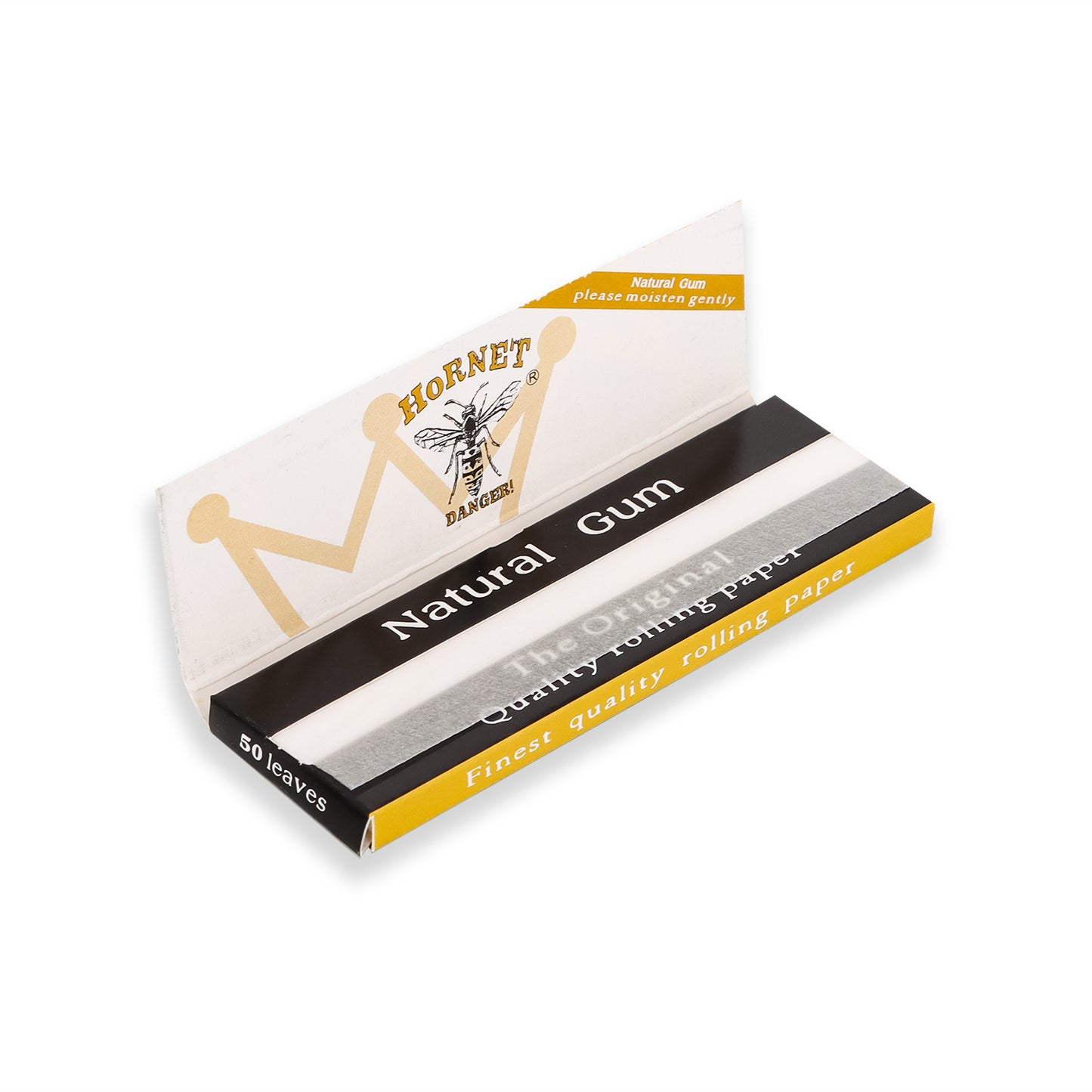 HORNET 1 1/4 Size Rolling Papers, Natural Slim Rolling Papers, White Organic Rolling Paper, 50 Leaves / Pack 50 Pack / Box