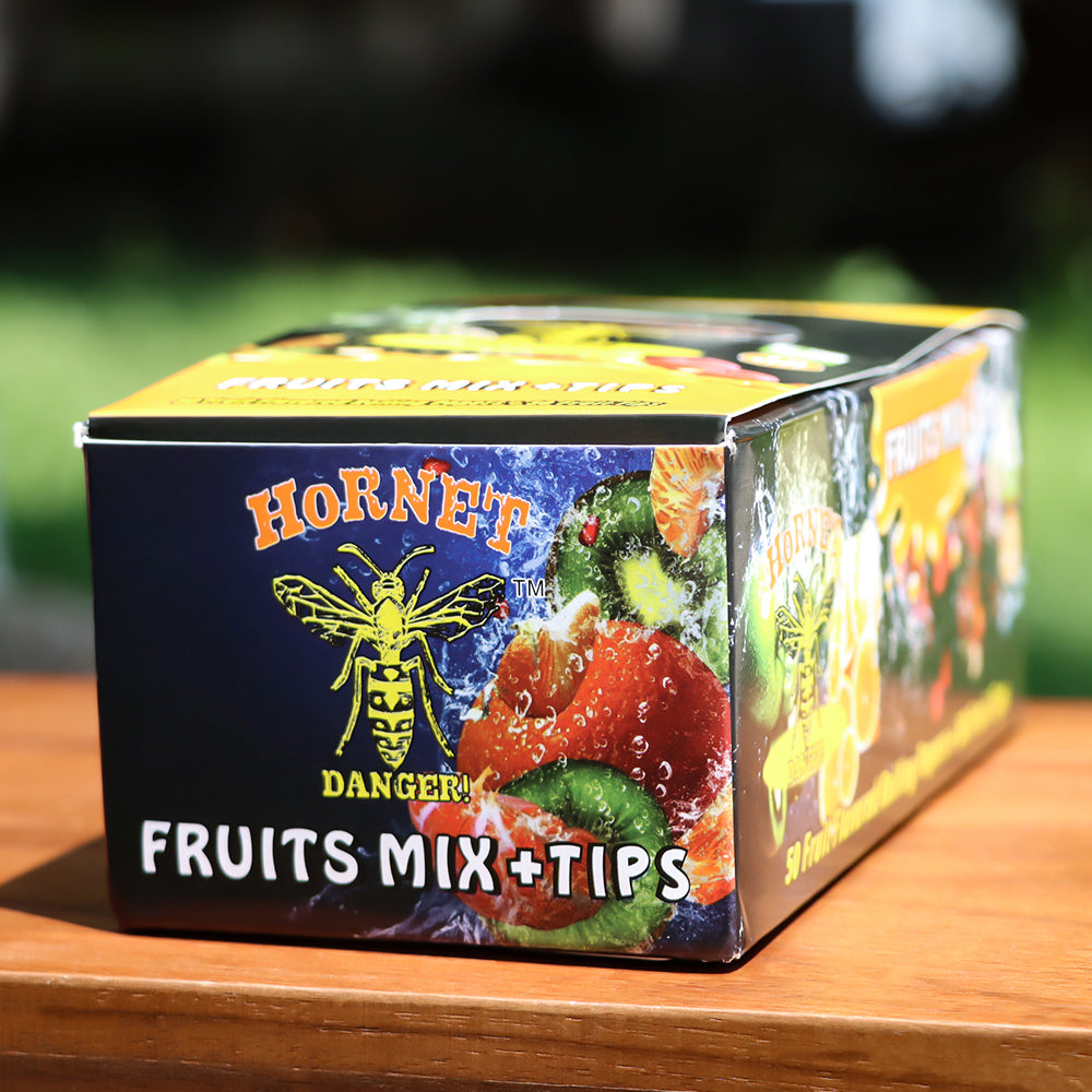 Hornet 78mm Mix Fruit Flavors Rolling Papers, Slow Burning Rolling Paper, Natural Rolling Paper, 50 Piece / Pack 50 Pack / Box