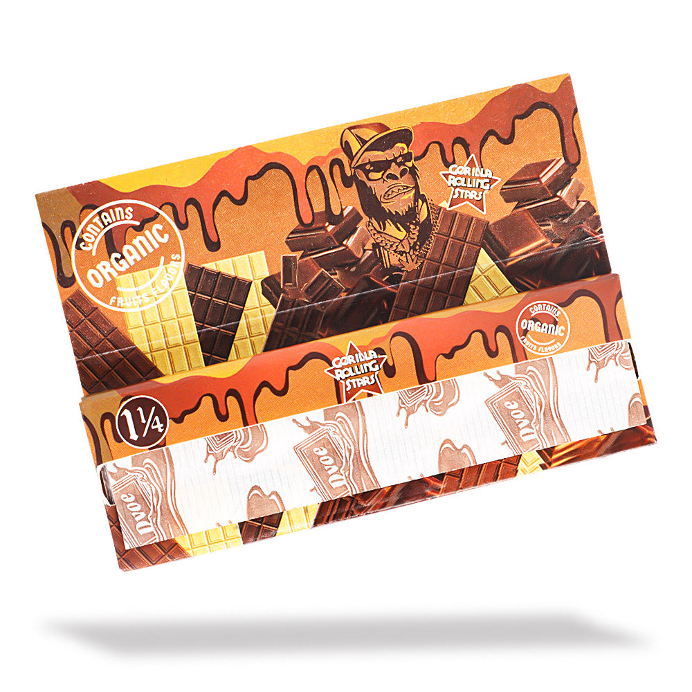 GORILLA ROLLING STARS a box of 20 volumes of 50 chocolate flavored rolls