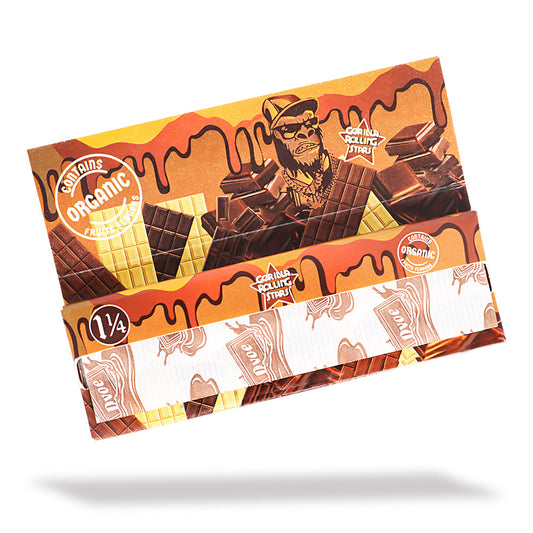 GORILLA ROLLING STARS a box of 20 volumes of 50 chocolate flavored rolls