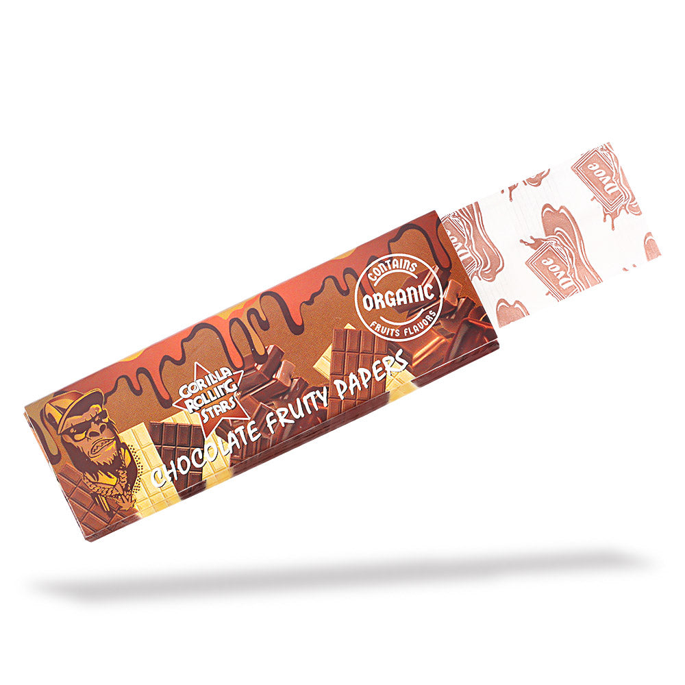 GORILLA ROLLING STARS a box of 20 volumes of 50 chocolate flavored rolls