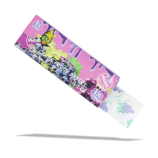 GORILLA ROLLING STARS&nbsp;&nbsp; series 78mm 1 1/4 size grape flavor rolling paper with filter paper