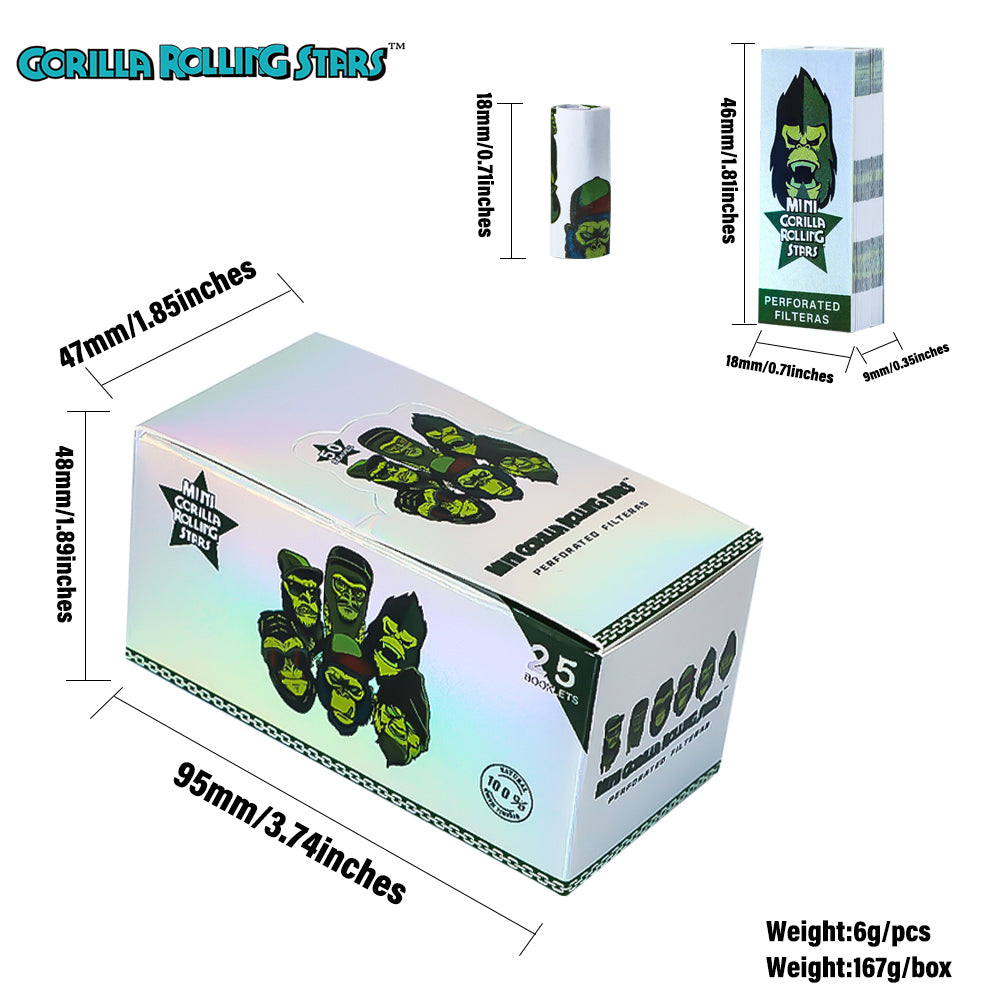 GORILLA ROLLING STARS&nbsp;&nbsp; series MINI TIPS White Filter Paper
