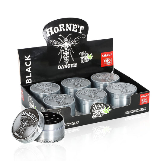 HORNET Zinc Alloy Herb Grinder, 4 Lay Ø 63 Smoker Grinder, Portable & Easy Clean Metal Herbal Grinder, 6 PCS / Box