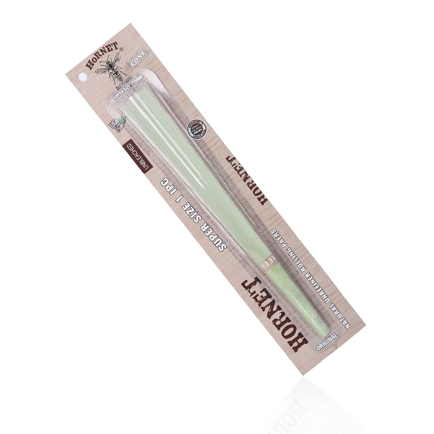 HORNET Super Size Pre Rolled Cones, Natural Rolling Cones, Slow Burning Pre Rolled Rolling Paper, 1 PCS