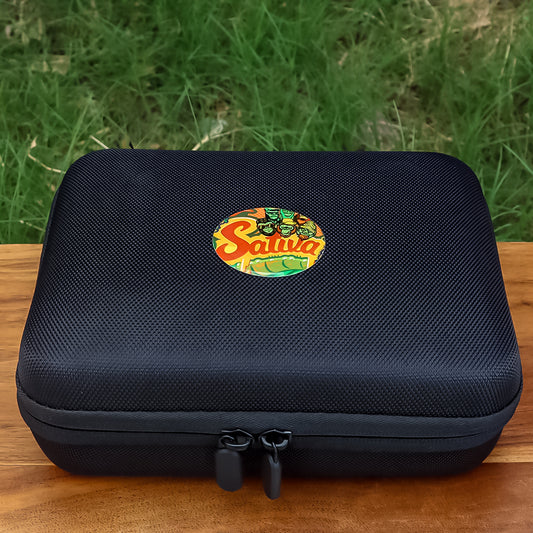 GORILLA ROLLING STARS Cigarette Set: 50mm 4-layer zinc alloy cigarette grinder + plastic cigarette case + sealed plastic can +110mm black cigarette roller + metal tray + plastic tube